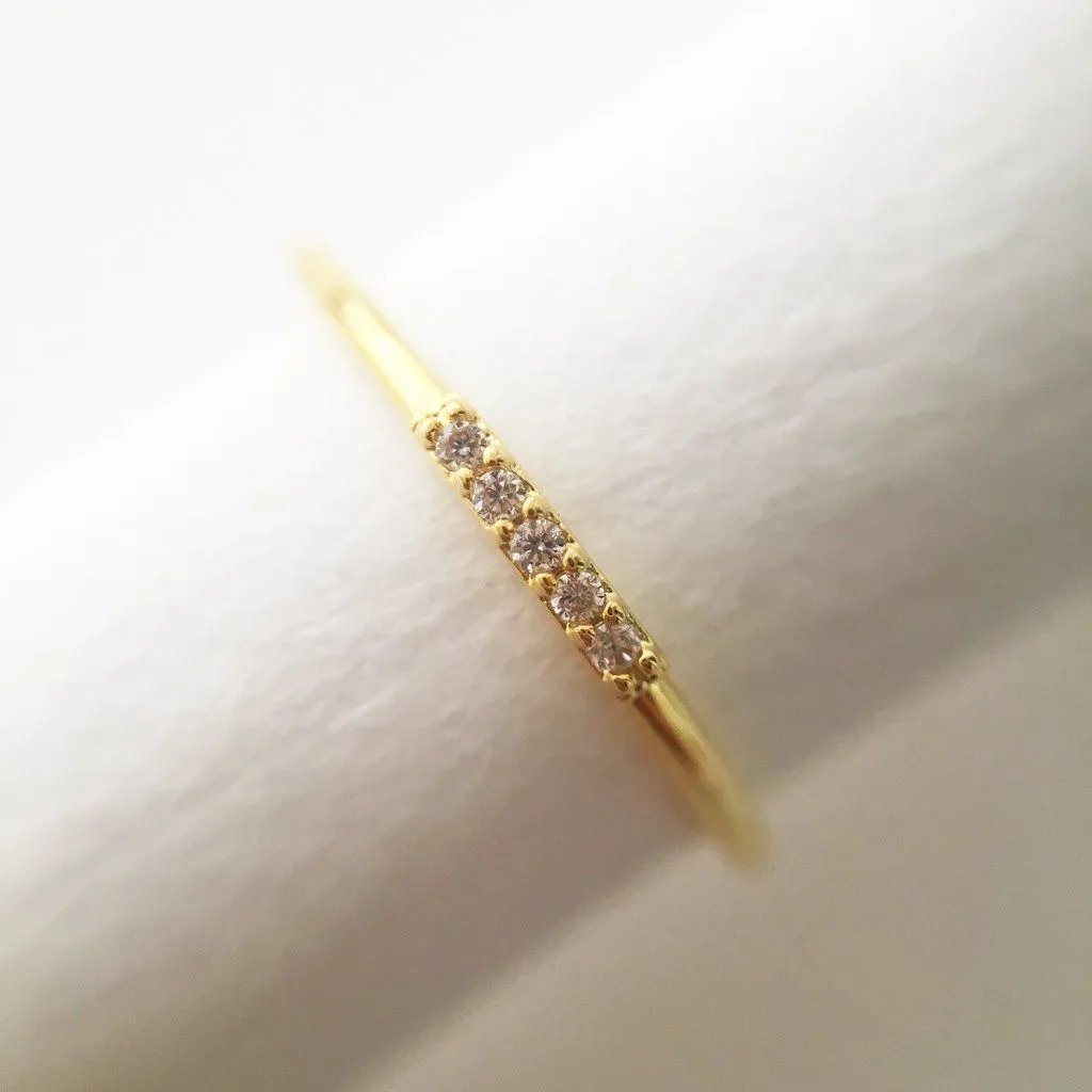 Mini Crystal Row Ring