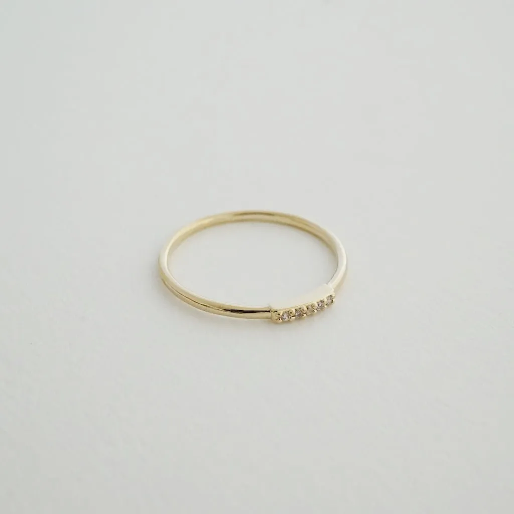 Mini Crystal Row Ring