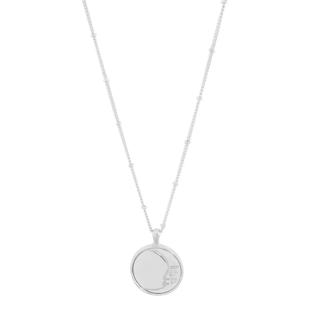 Moon Face Pendant Necklace