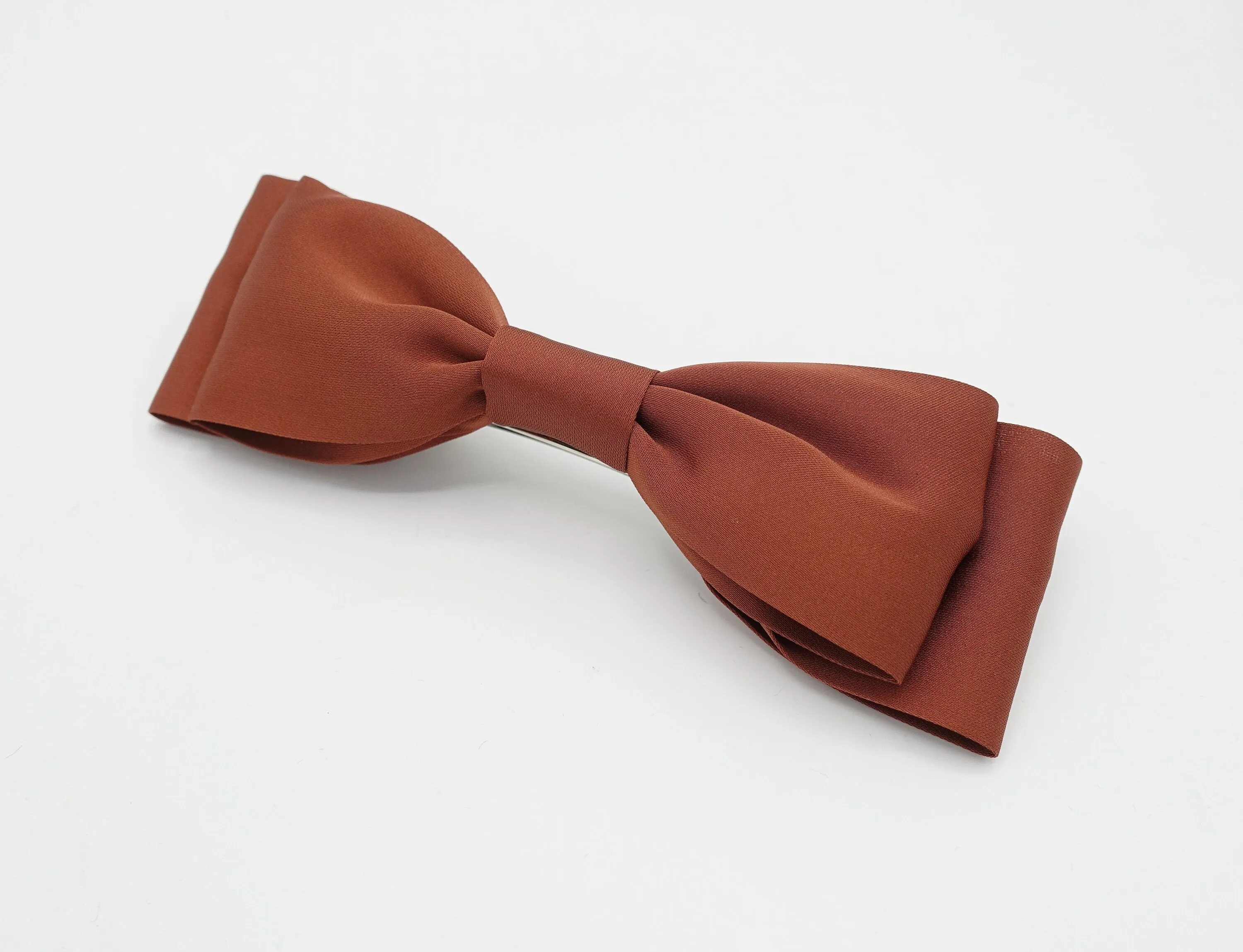 narrow hair bow layered Autumn hair bow barrette for women