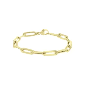 Paris Gold Paper Clip Chain Link Bracelet - 5.3mm