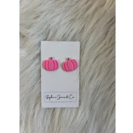 Pink Pumpkin Earrings