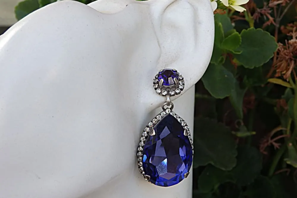 Purple Chandelier Earrings