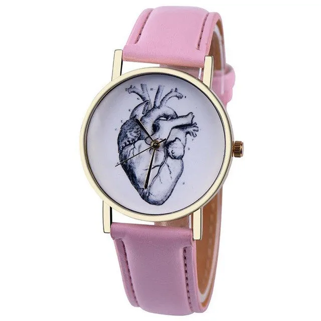 Quartz Faux leather lady wristwatches