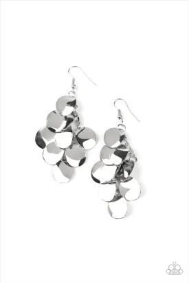 Resplendent Reflection Silver Earrings  - Paparazzi  Accessories