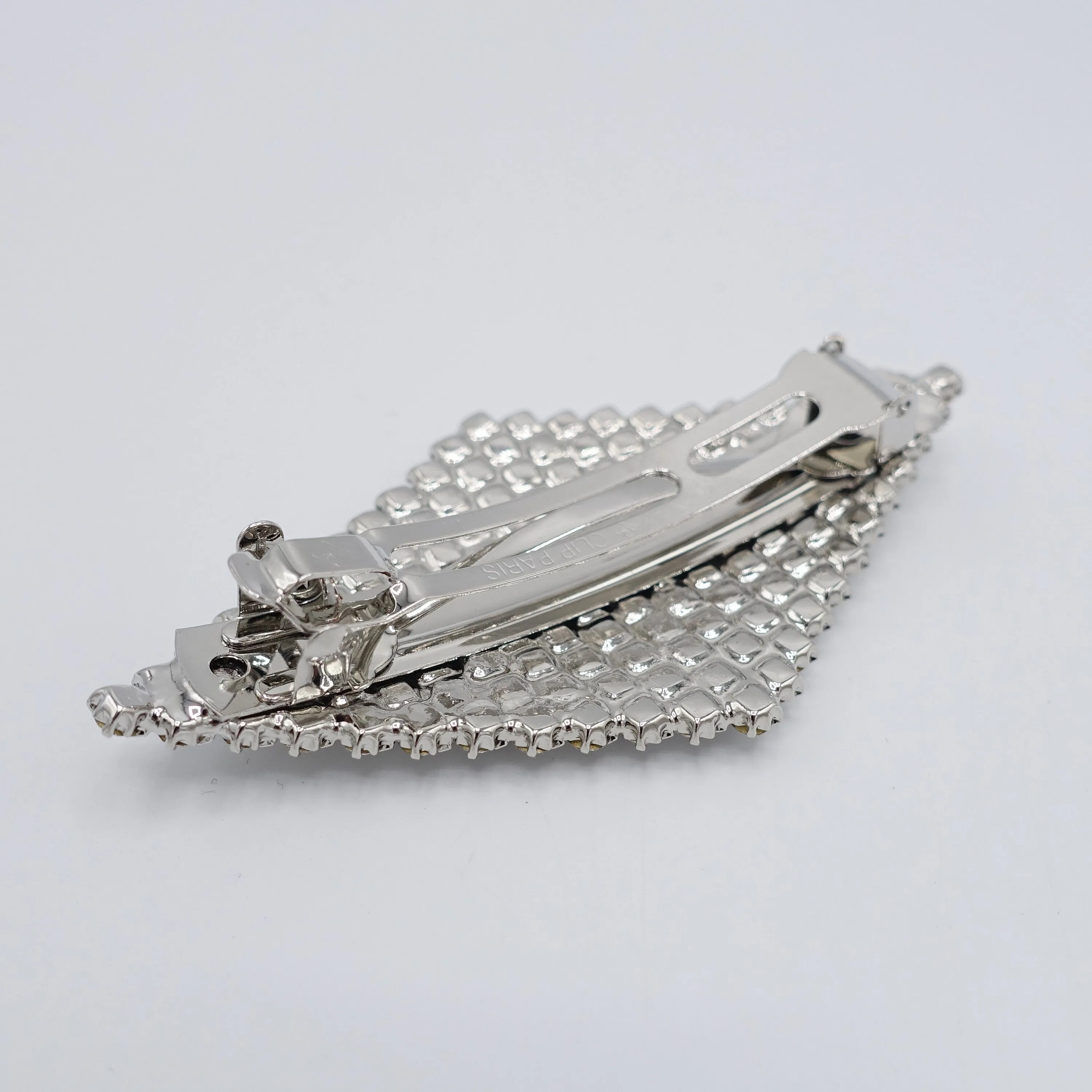 rhombus hair barrette, rhinestone hair barrette for women