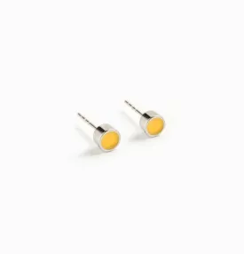 Round petite Stud Earrings Chloe-Yellow (LG77)