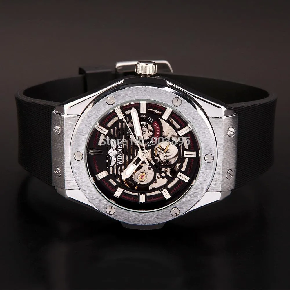 Self-Wind Luxury Skeleton Military Watch