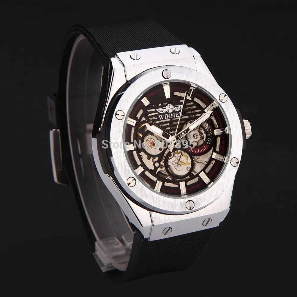 Self-Wind Luxury Skeleton Military Watch