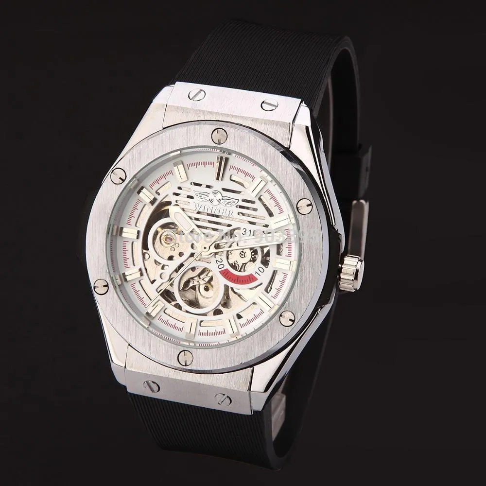 Self-Wind Luxury Skeleton Military Watch