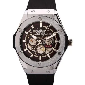 Self-Wind Luxury Skeleton Military Watch