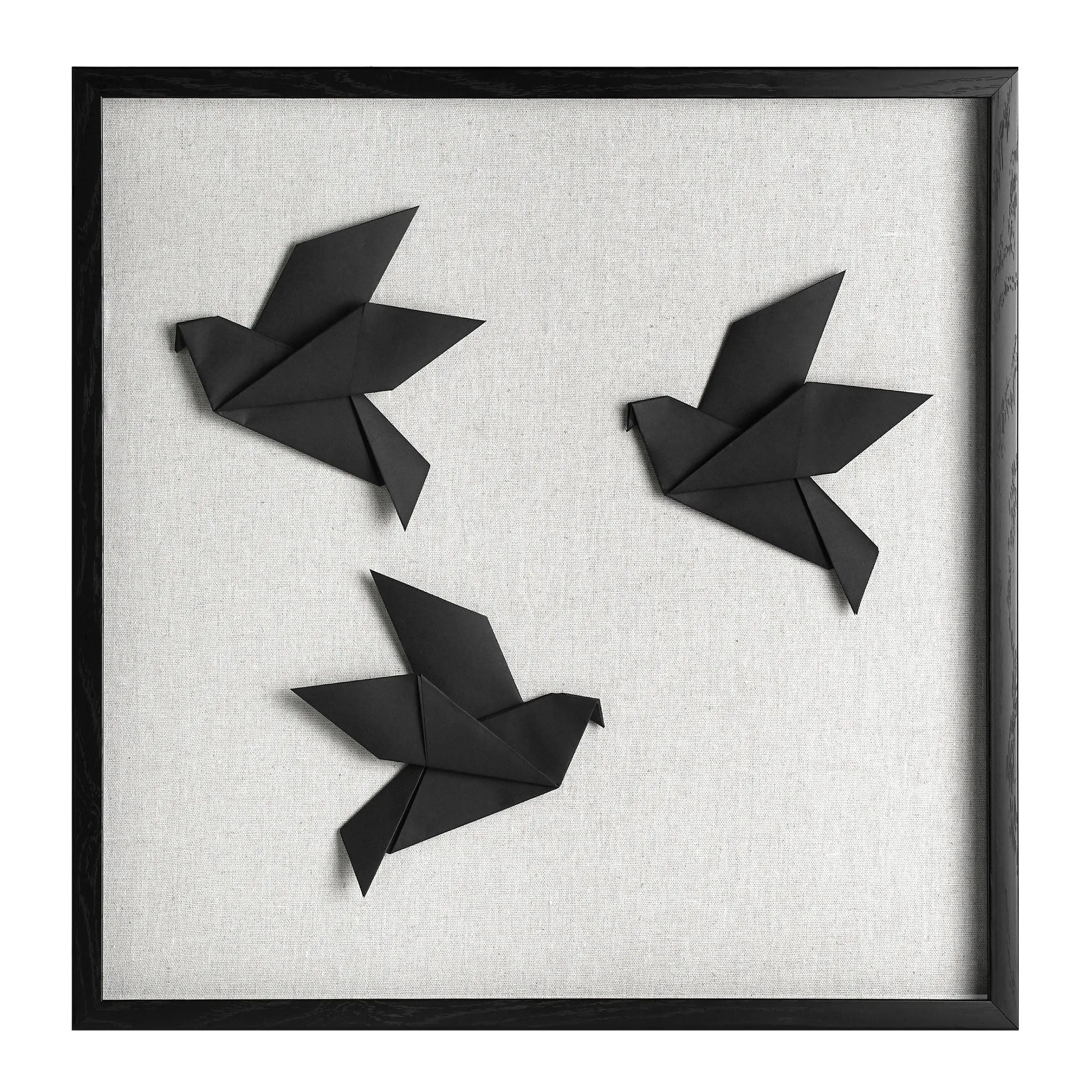 Silhouettes in Flight Paper and Linen Wall Art