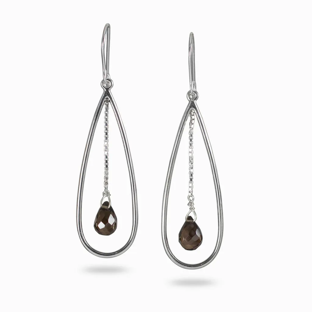 Smokey Quartz Drop Earrings