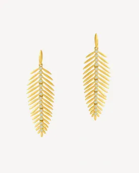 Sol Statement Feather Gemstone Earring