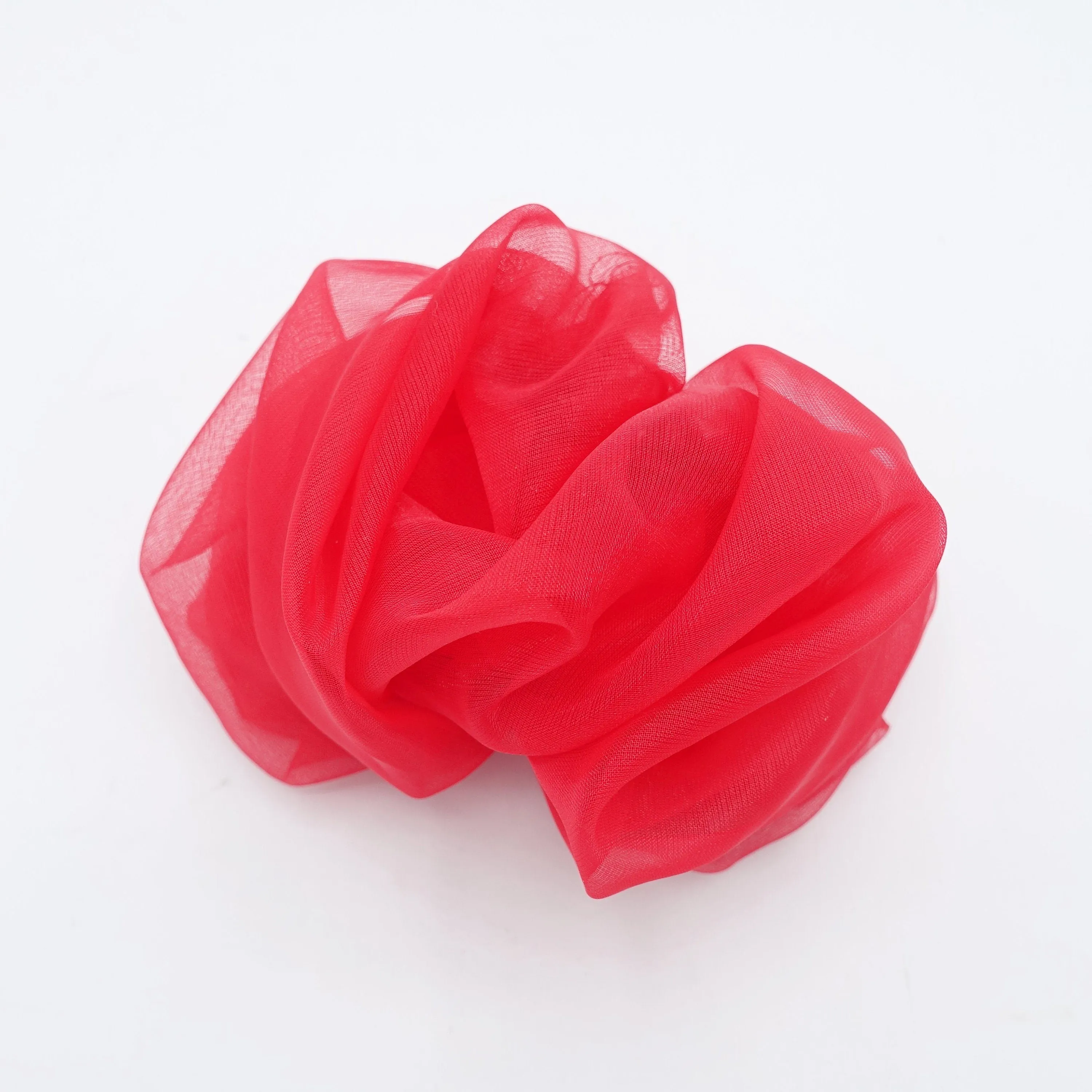 solid mesh scrunchies hair barrette pleated wave women hair accessories