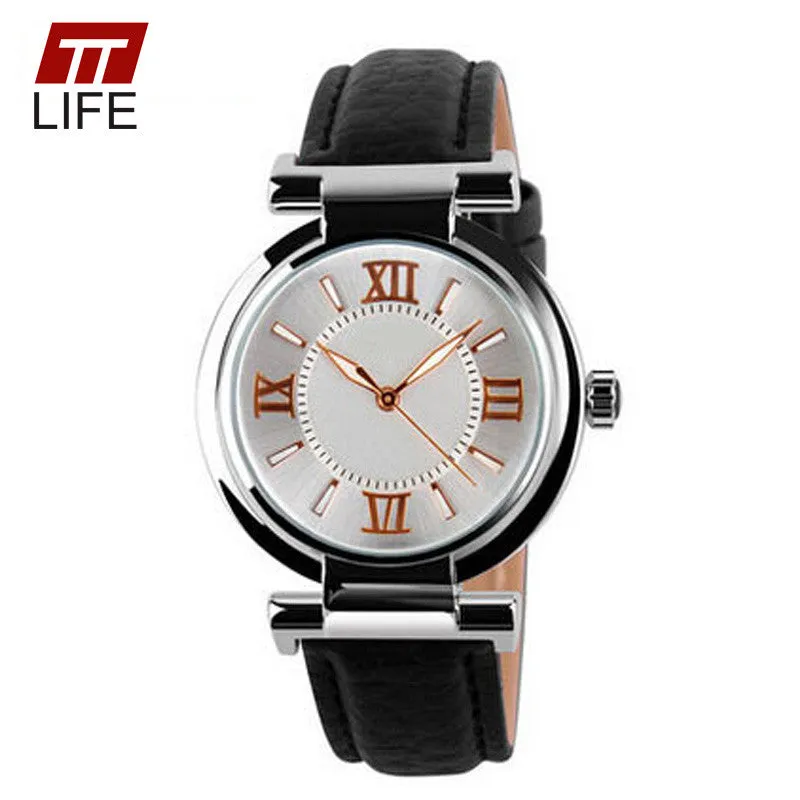 TTLIFE New Womens Leather Watches Fashion Sports Diver Watch Quartz Women Wrist Watches Water Resistant Clock relogio feminino