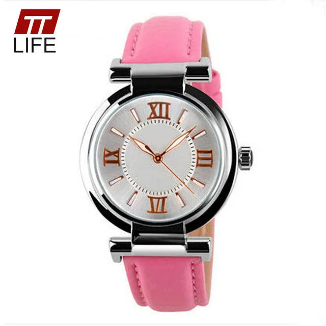 TTLIFE New Womens Leather Watches Fashion Sports Diver Watch Quartz Women Wrist Watches Water Resistant Clock relogio feminino