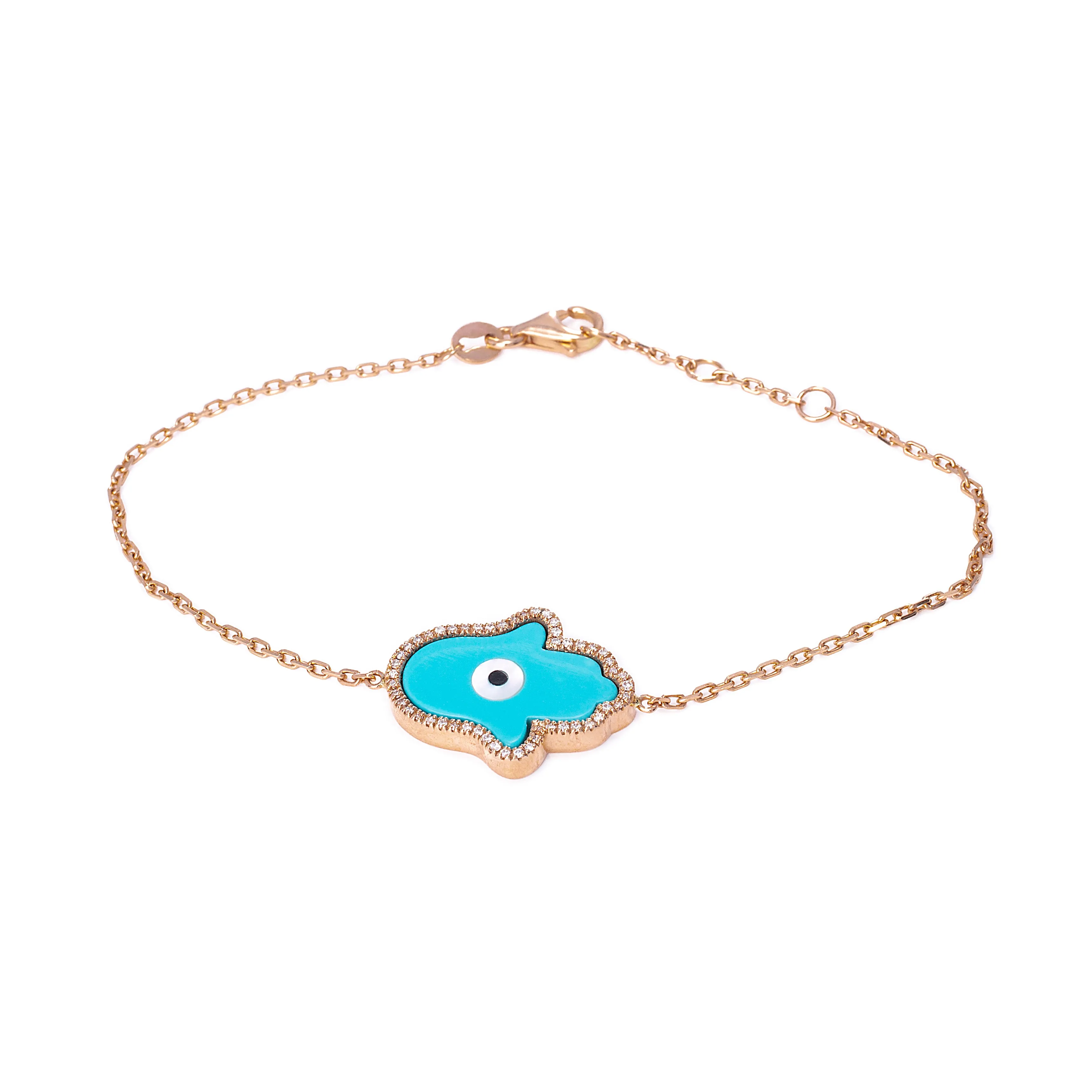 Turquoise Fatima's Hand Bracelet