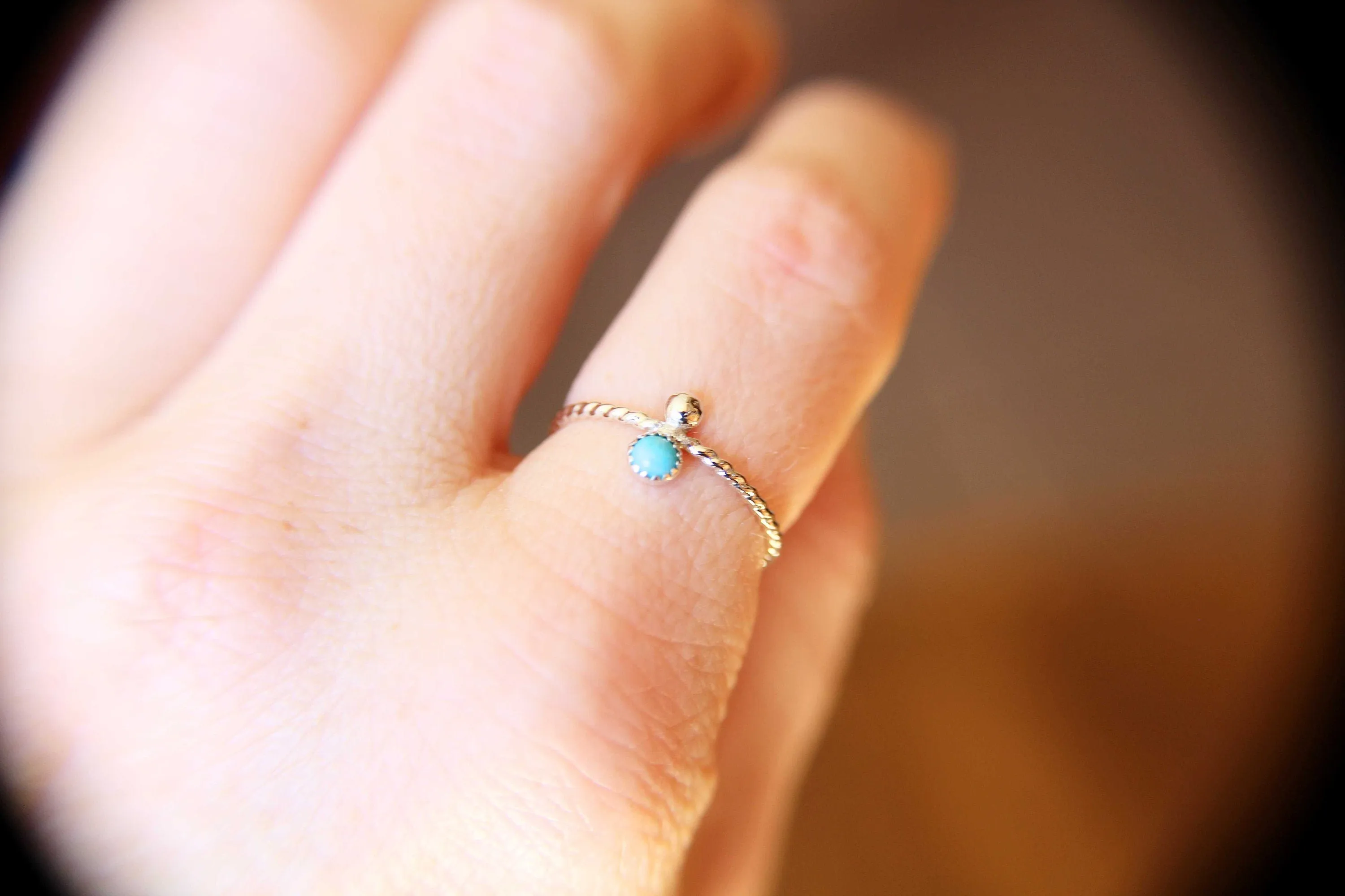 Turquoise Ring, Boho Turquoise Ring, Simple Boho Turquoise Ring, Simple Boho Ring, Boho Jewelry, Simple Stacking Ring, Turquoise Jewelry