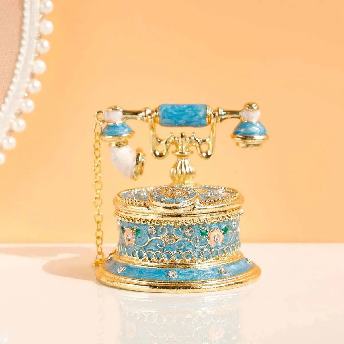 Vintage Elegance Telephone Jewelry Box