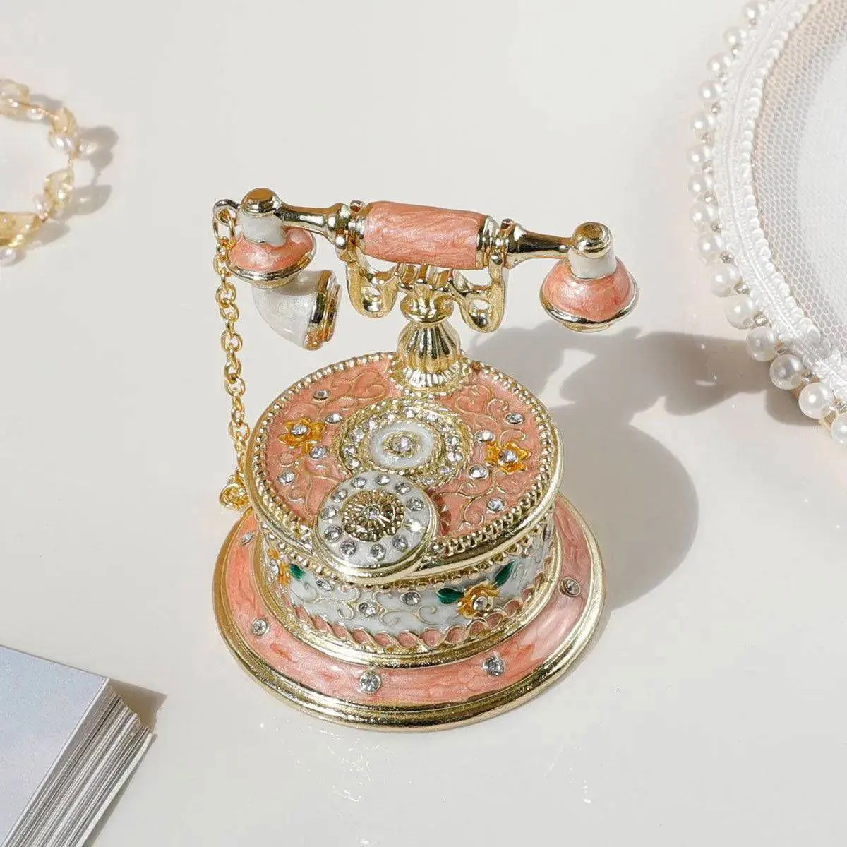 Vintage Elegance Telephone Jewelry Box