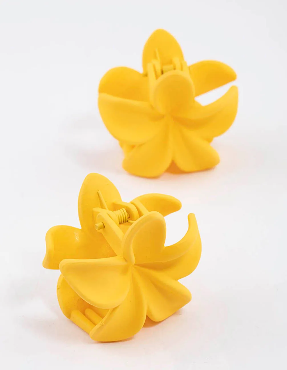 Yellow Hibiscus Hair Claw Clip Pack